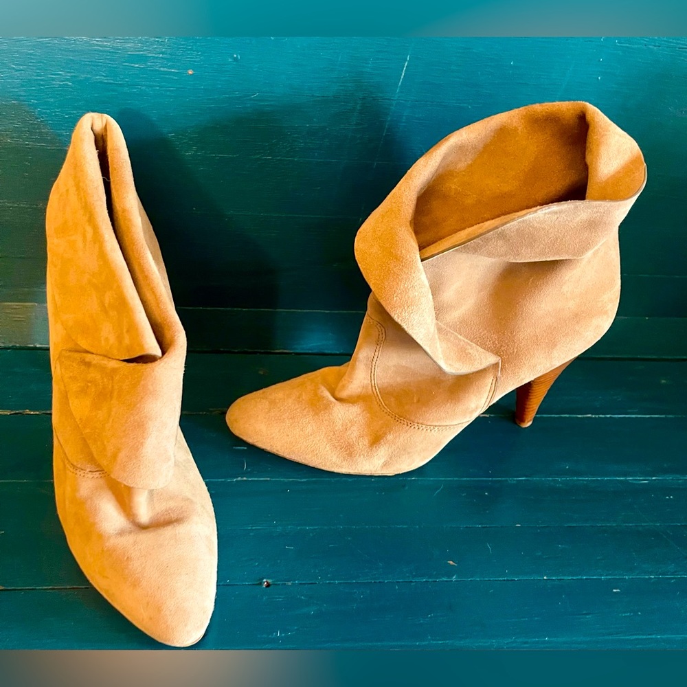 Via Spiga Suede Booties in Stone (tan) Color 9